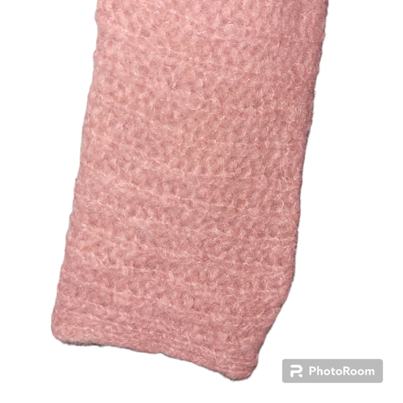 Women's Free People Pink Oversized V-Neck Sweater Size S - Picture 6 of 7